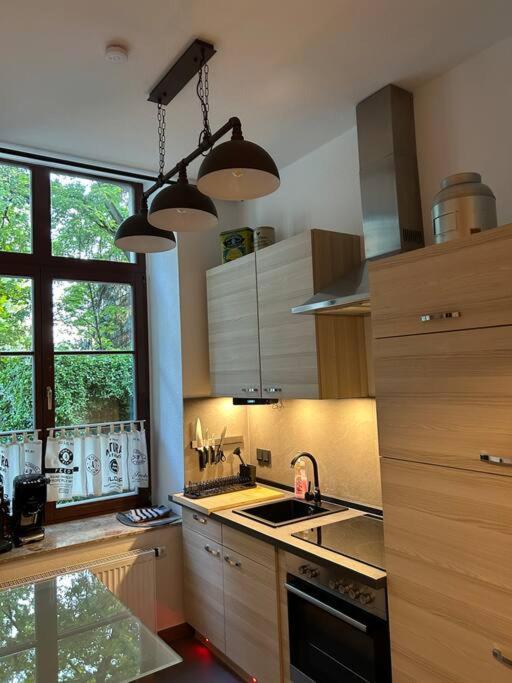 Ruhige Wohnung Im Fabrikstil In เคมนิตซ์ ภายนอก รูปภาพ